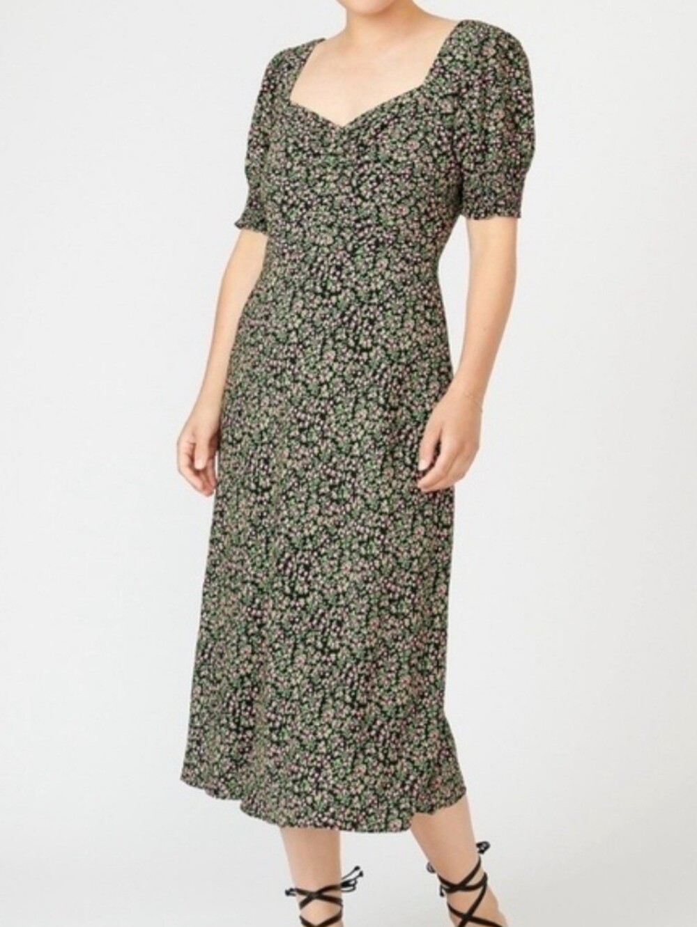 J. Crew Smocked Sleeve In floral Print Sz 8